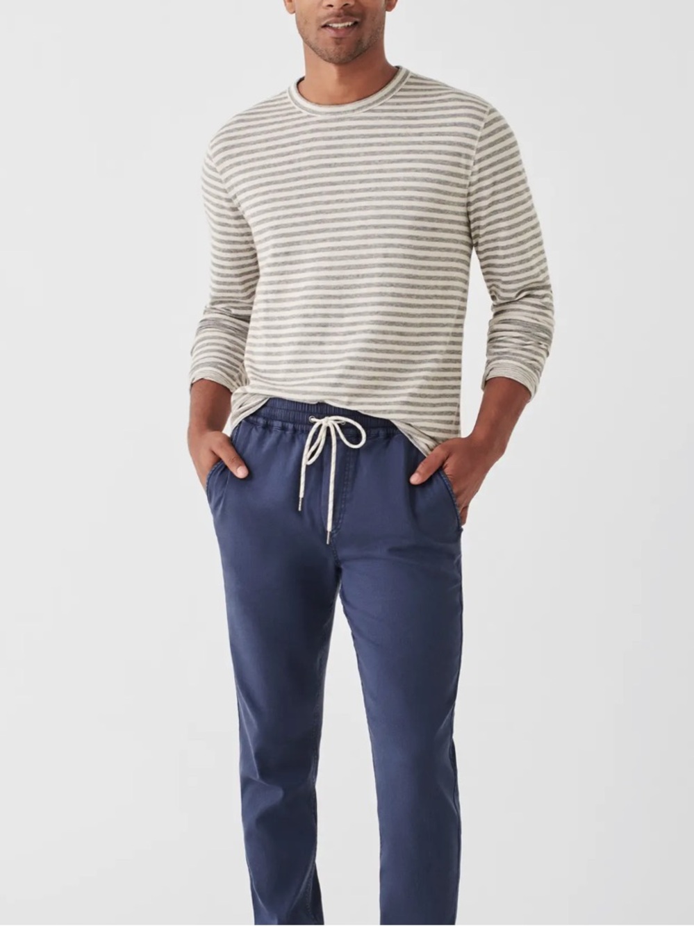 Faherty Cloud Stripe Reversible Long Sleeve T-Shirt XXL